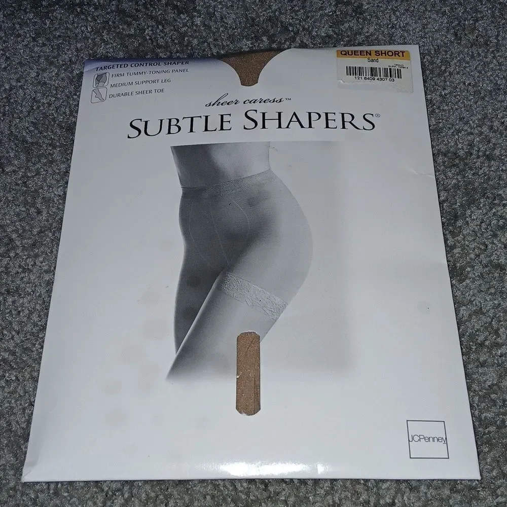 Sheer Caress Vintage Subtle Shapers Target Control Shaper Queen Short pantyhose